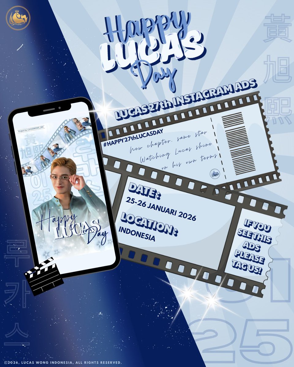 LucasWong_IDN's tweet image. 𝙇𝙐𝘾𝘼𝙎 𝙒𝙊𝙉𝙂 𝙄𝘿𝙉 𝙋𝙧𝙚𝙨𝙚𝙣𝙩𝙨

✧˖°Lucas Wong 27th Birthday Project˖°✧

𝑰𝒏𝒔𝒕𝒂𝒈𝒓𝒂𝒎 𝒔𝒕𝒐𝒓𝒊𝒆𝒔 𝑨𝒅𝒔—Screenshot dan tag kami jika Ads ini lewat di instagram story kalian ya, LUMIs 😉📸💛

🗓️25-26 Januari 2026
📍Indonesia

#LUCAS #루카스
@lucas_official