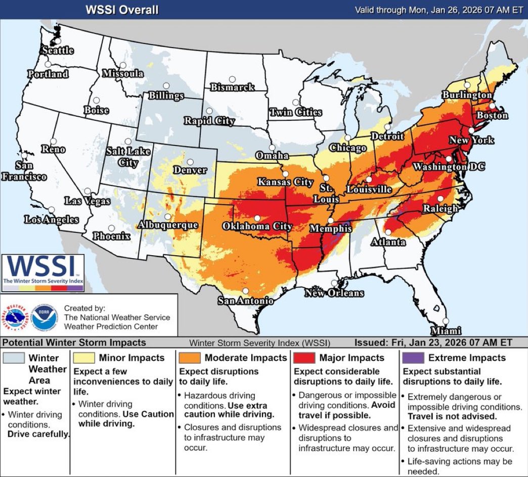 🇺🇸 Un tiers du territoire des États-Unis est submergé par une vague intense de froid, de neige et de glace. Le projet d’annexion par Trump du Groenland a provoqué une réaction radicale : le Groenland a envahi les États-Unis.