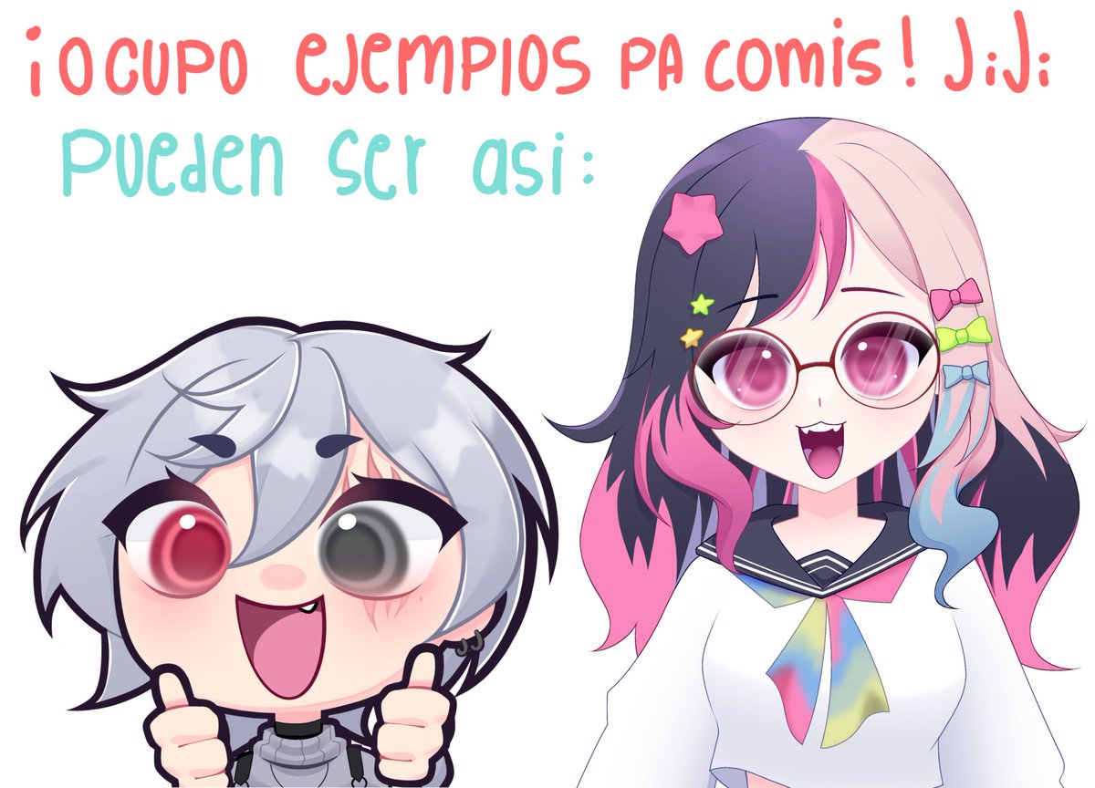 ¡DIBUJOS GRATIS! 🗣️🗣️🗣️🗣️

Ocupo ejemplos para mis comisiones entonces dejen sus personajes en los comentarios para dibujarlos! Haré cualquiera de ambos estilos! Jsjsj