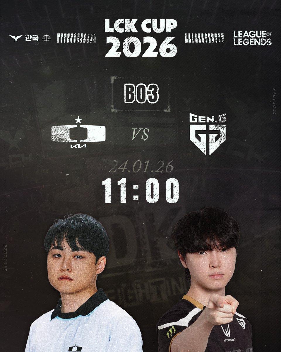 [LCK Cup 2026 - Group Battle]

BO très important pour le Groupe Elder et continuer notre winstreak ! L'heure de faire tomber les rois de la LCK <a href="/GenG_France/">Gen.G France</a> 👊🔥

(<a href="/FearXFR/">BNK FEARX FR 🇫🇷</a> elle est pour votre sacrifice celle la ! 🫡)

⏰Samedi 24 janvier à 11h00
📺Twitch, YouTube, SOOP, CHZZK
