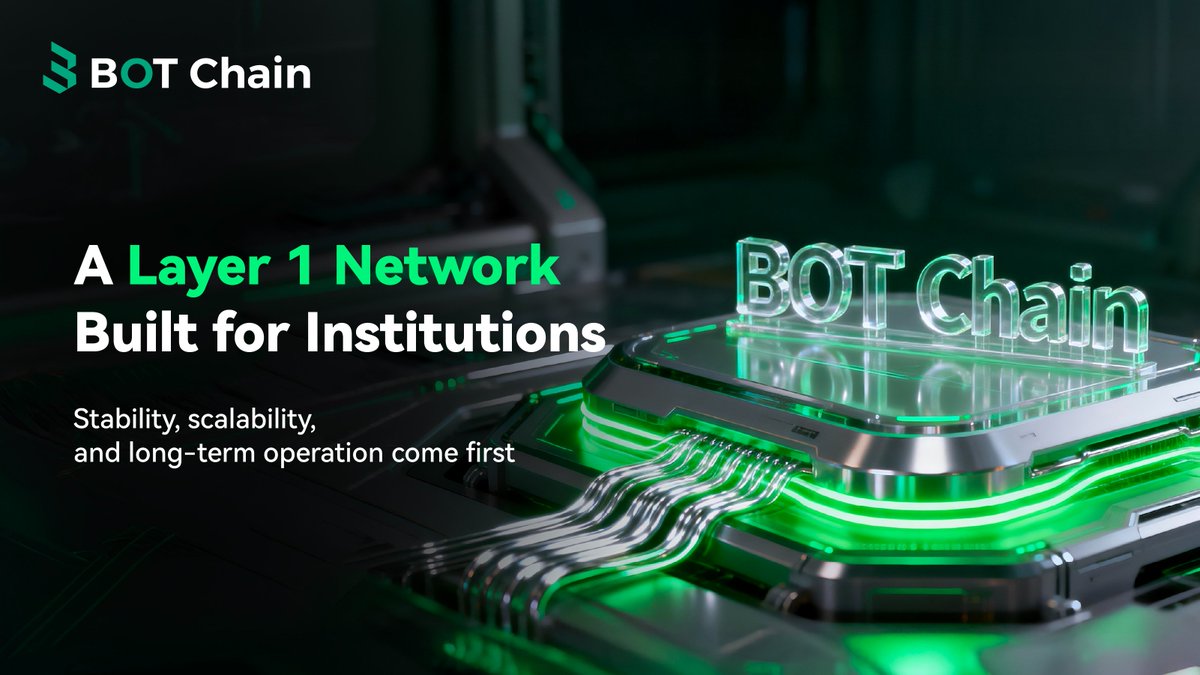 BOTChain_ai's tweet image. Institutions don’t chase hype
They require stability, scalability, and longevity

BOT Chain is a Layer 1 designed for long-term operation
where infrastructure comes before experimentation

Built to last.
Built to settle.

#BOTChain #Layer1 #InstitutionalGrade #Web3Infrastructure