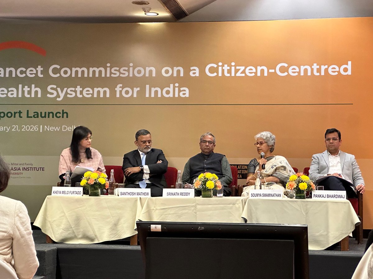 doctorsoumya's tweet image. The @TheLancet Commission on a citizen centred health system for India is timely -#AyushmanBharat has laid the foundations for #UHC. Strengthening national &amp;amp; state institutions for better governance, #PHC focus &amp;amp; involving communities are key. @ShamikaRavi @thePHFI @MoHFW_INDIA