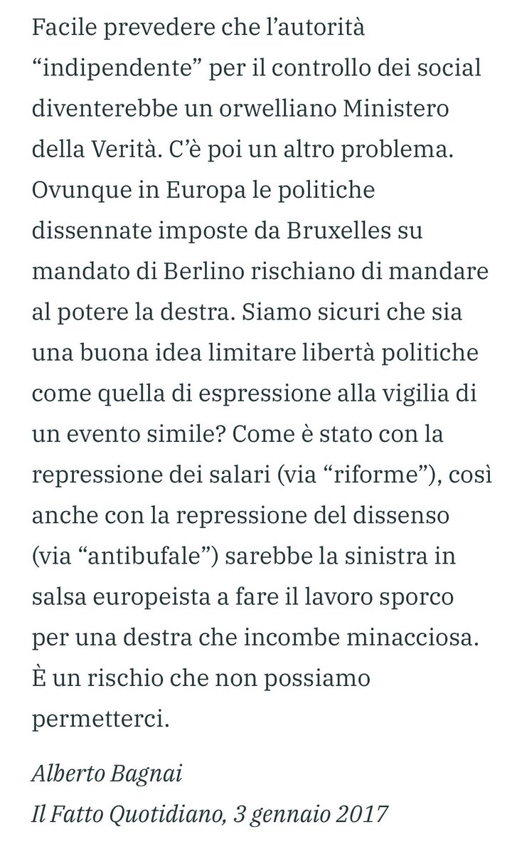 Ah! Ma guarda… Le vostre cazzate sono opinioni, la nostra divulgazione scientifica è populismo, contro cui avete messo su i tribunali della verità che adesso vi condannano… Interessante… Aspetta: dov’è che ve lo avevo detto? Ah, sì: asimmetrie.org/interventi/op-…. Godo!