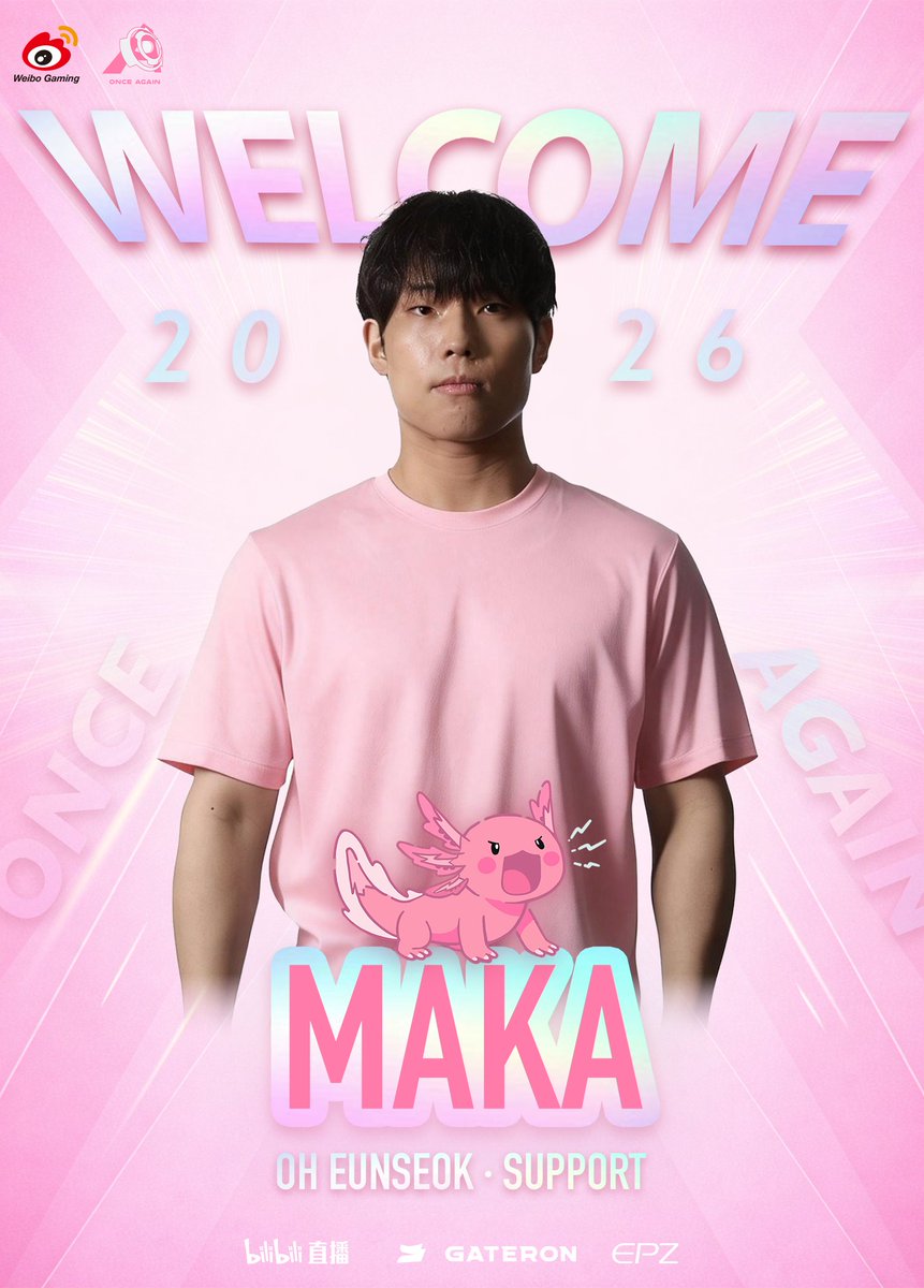 Oh “MAKA” Eun-seok (<a href="/MAKA04_OW/">MAKA</a>) has officially joined our team as a support player!

MAKA most recently played for All Gamers Global and WAY. He has proven himself to be a strong and reliable presence in any backline.

Welcome, MAKA!