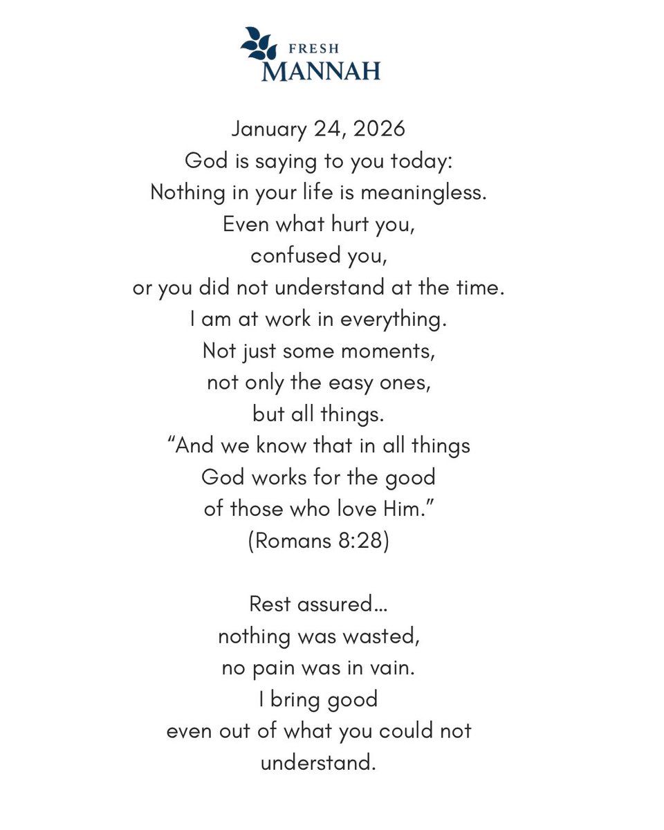 emtelekelwaad's tweet image. All Things Work for Good #AlIThingsForGood #TrustGod
#FaithMessage #Hope #GodsPlan
#Peace #FreshManna