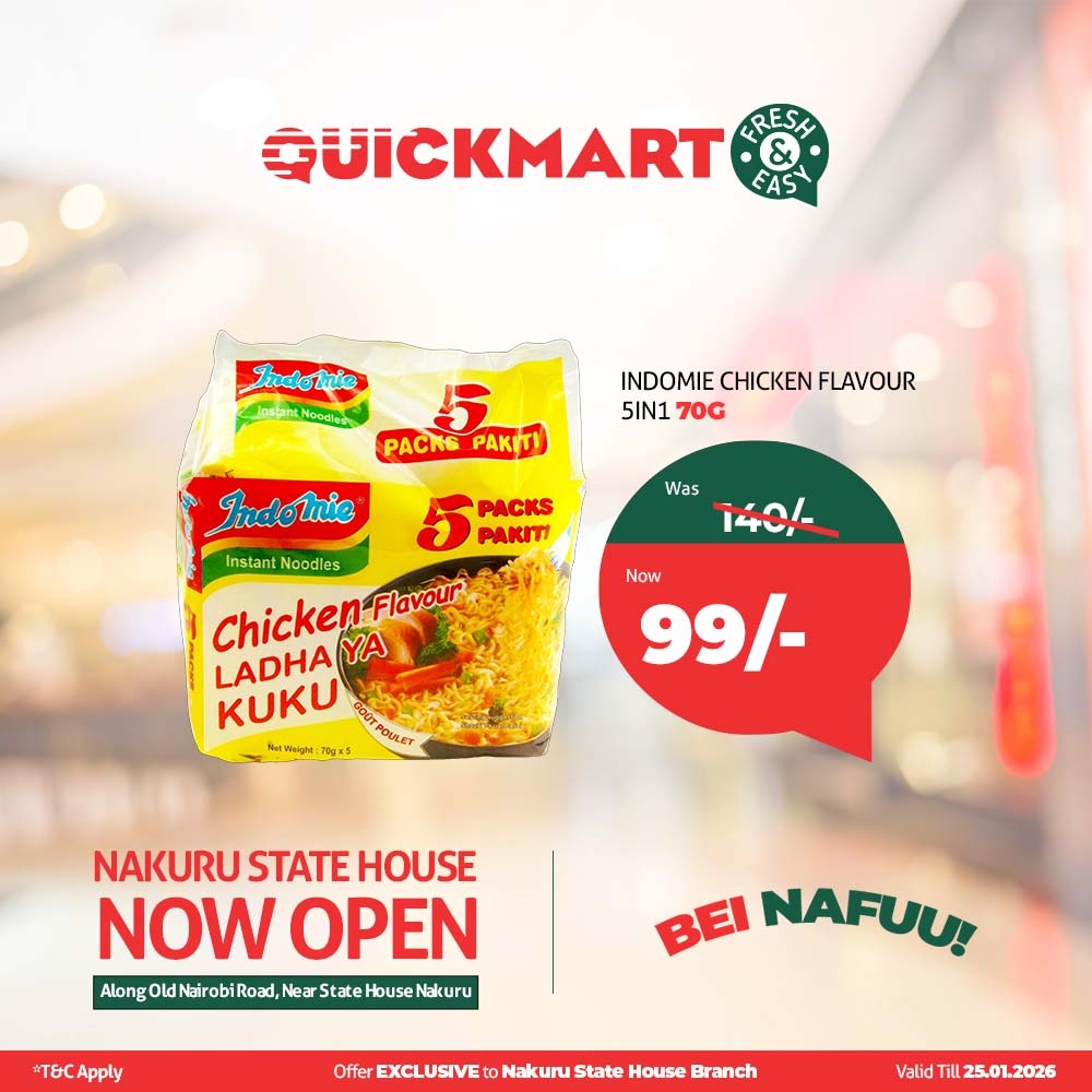 Quickmart continues to prove smart shopping doesn’t need stress. The Nakuru State House branch delivers variety, value, and freshness. Every visit feels worth it, especially now. #Quickmart65 #FreshAndEasy.