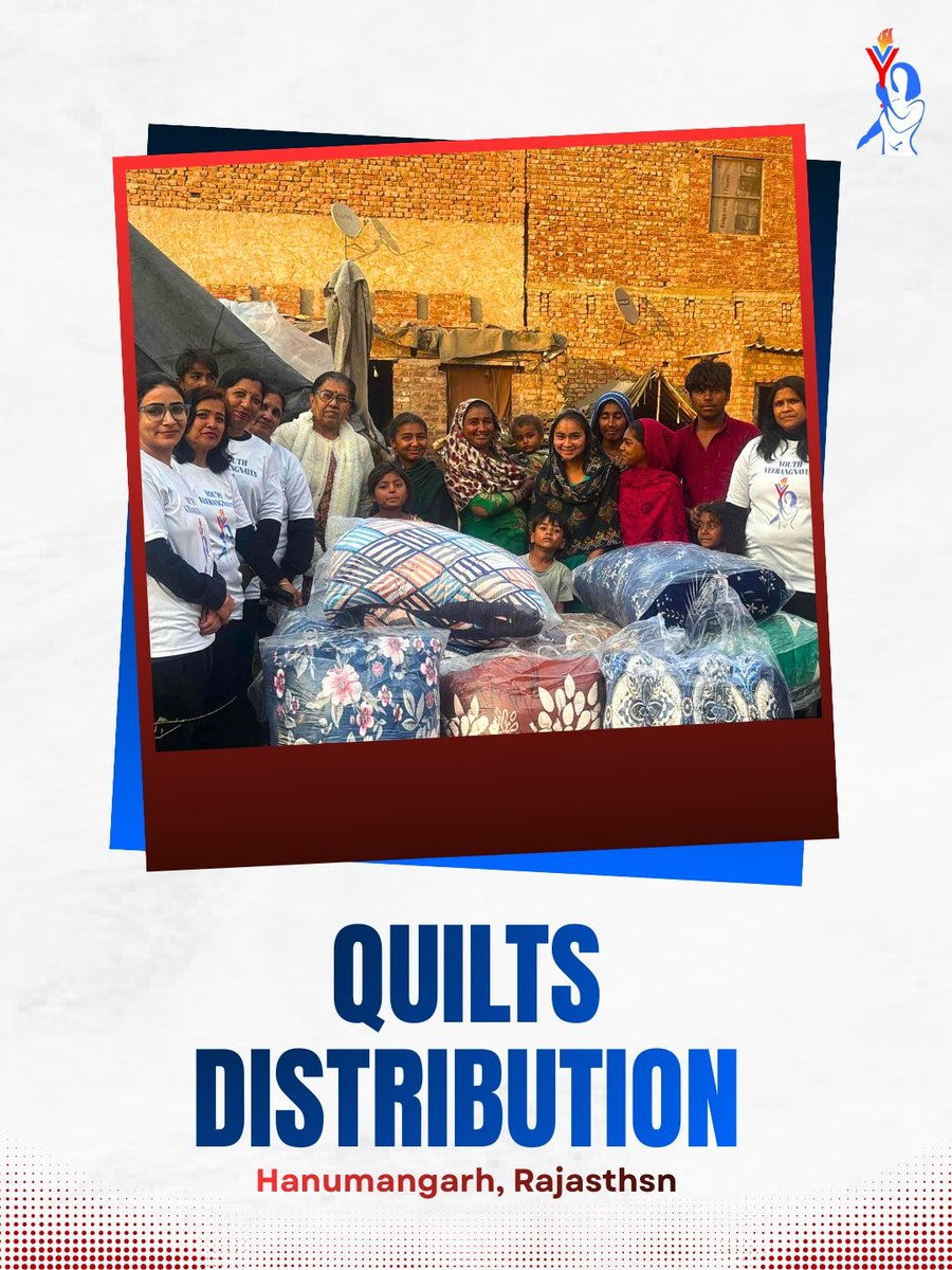 Yveerangnayen's tweet photo. Spreading warmth where it’s needed most.
Quilts shared with care in Hanumangarh, Rajasthan.
Small acts, big comfort during cold days.
Because kindness is the real warmth.
#spreadkindness #humanityfirst #helpingothers #wecareforyou #youthveerangnayen #sharingiscaring https://t.co/5Y25d9cU1V