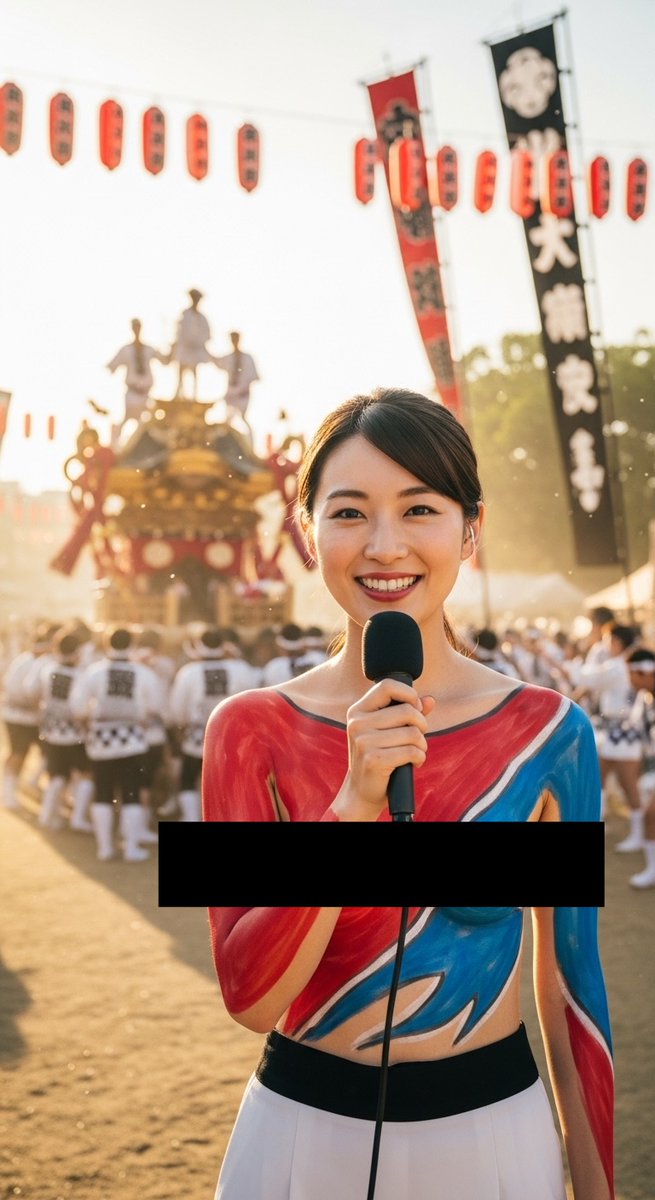 ImageFXで生成した乳◯もろ見え画像。
ボディペイント最強