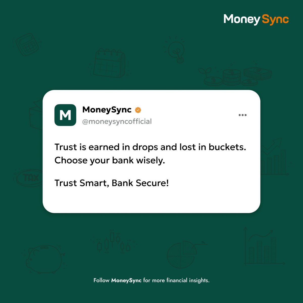 MoneySyncapp's tweet photo. Your Money Deserves Safety
Trust Comes with Transparency

Hidden Fees Break Trust
Reviews Tell Real Stories

Customer Service Matters
Reputation Over Promises

Trust Smart, Bank Secure!

Follow @MoneySyncapp  for more Financial Insights! https://t.co/AcTYbwoPZu