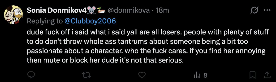 Clubboy2006's tweet photo. @donmikova how about YOU F--K OFF https://t.co/M4ghWutvTn