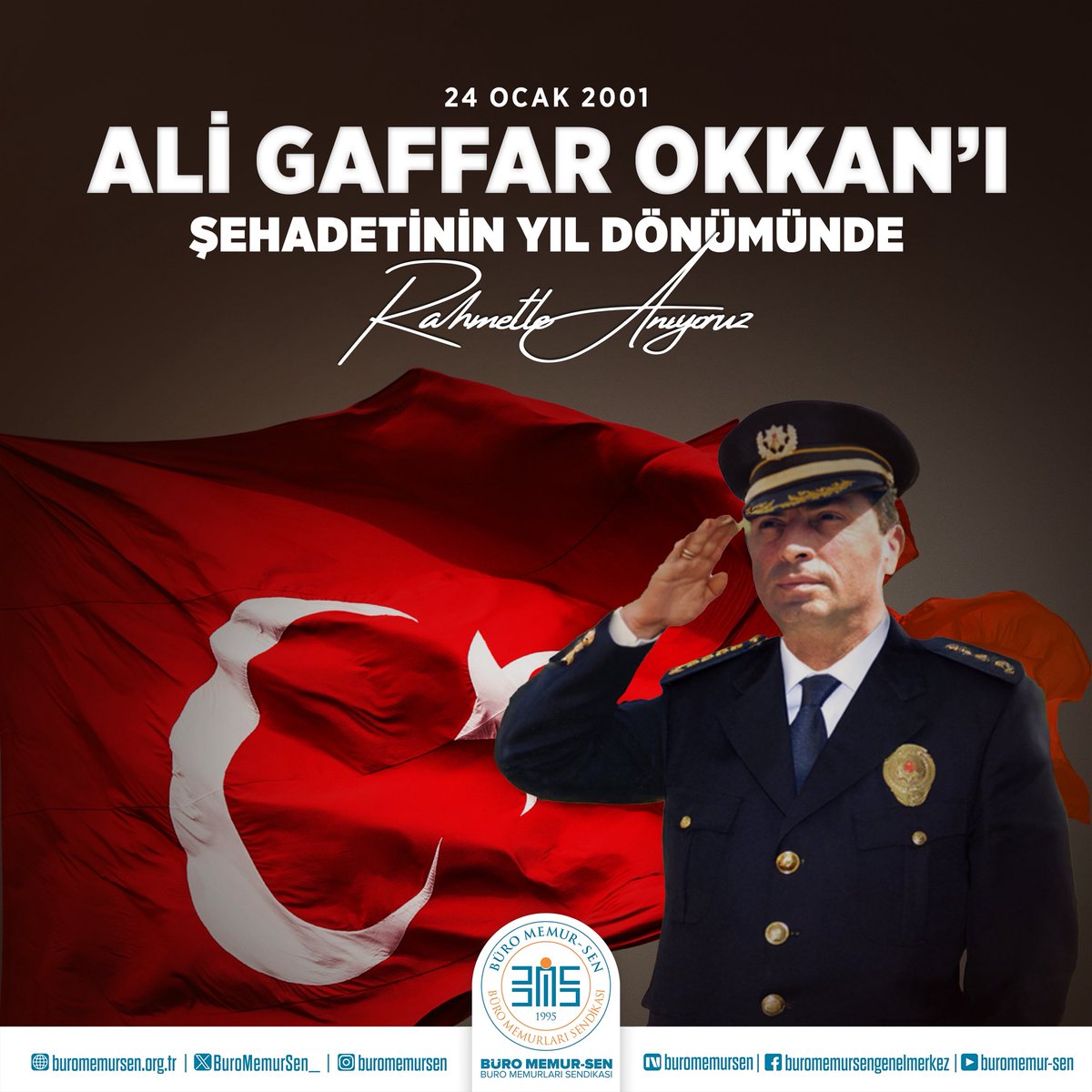 24 Ocak 2001 tarihinde, makam aracıyla Emniyet Müdürlüğü’nden Valilik binasına giderken pusuya düşürülerek şehit edilen Diyarbakır Emniyet Müdürümüz Ali Gaffar Okkan ile polis memurlarımız Mehmet Kamalı, Mehmet Sepetçi, Selahattin Baysoy, Sabri Kün ve Atilla Durmuş’a