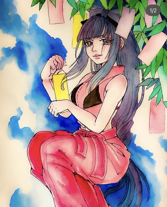昔のやけど、、、 #イラスト #透明水彩