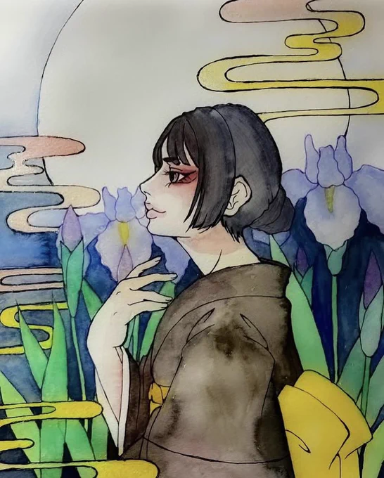 昔のやけど、、、 #イラスト #透明水彩