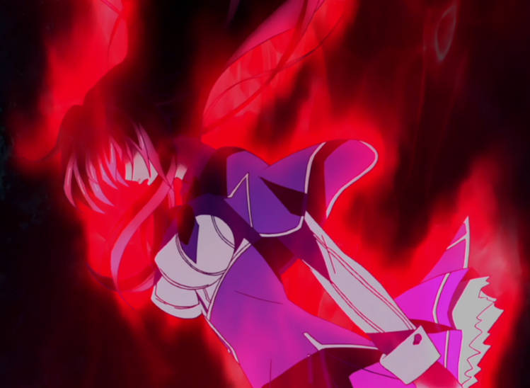 Her wrath would continue to linger even after she smited her enemy. Body glowing crimson, long hair flying upward, destructive demonic power flaring around her just waiting to be unleashed again and bring ruin.

Whatever was said or done to her had clearly pushed her buttons.