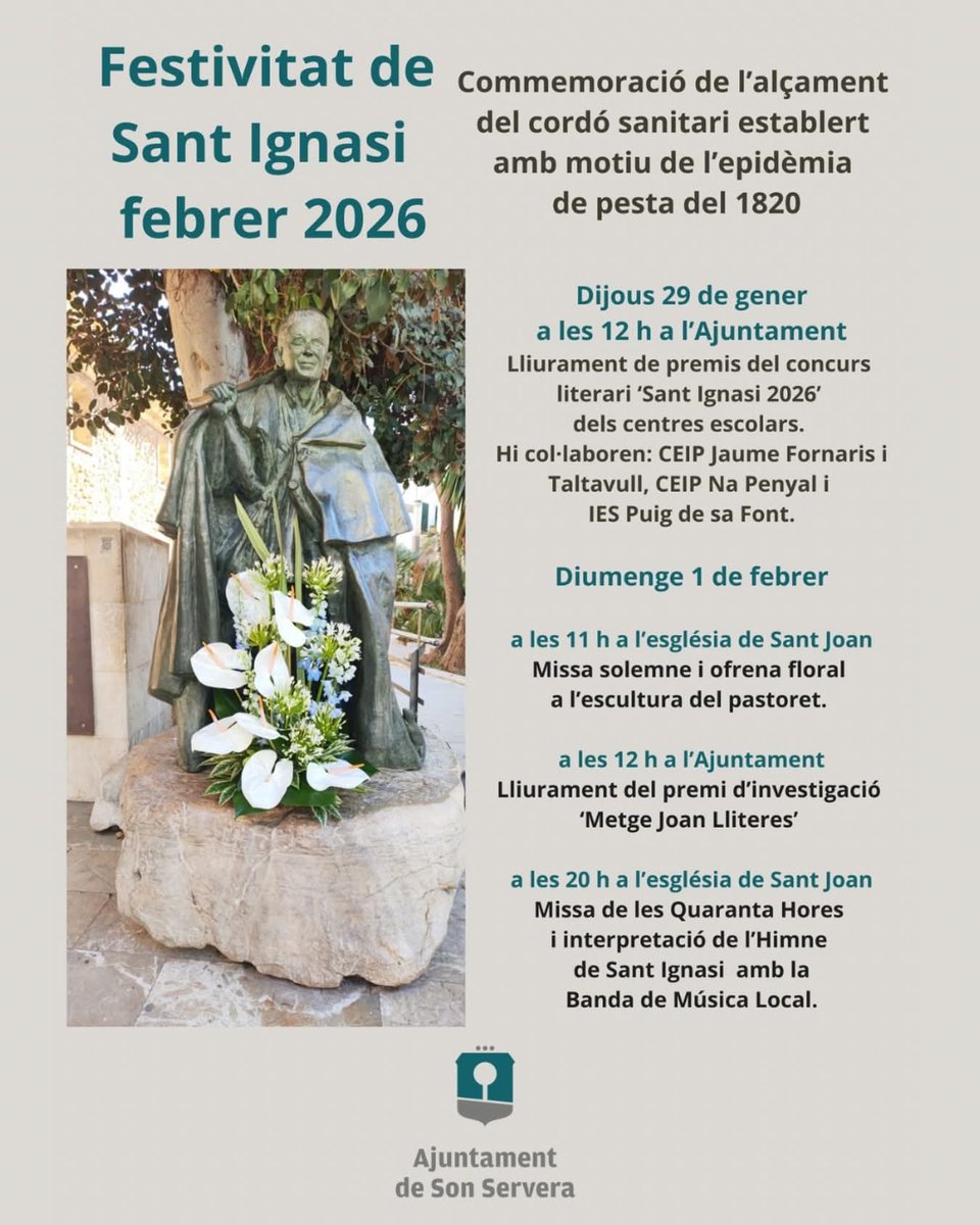 CalaBonaRadio's tweet photo. Commemoració de l’alçament del cordó sanitari establert amb motiu de l’epidèmia de pesta del 1820.
@AJ_Son_Servera
#Actes
👇
https://t.co/SXn5qLqdy1 https://t.co/FSTEojzKDt