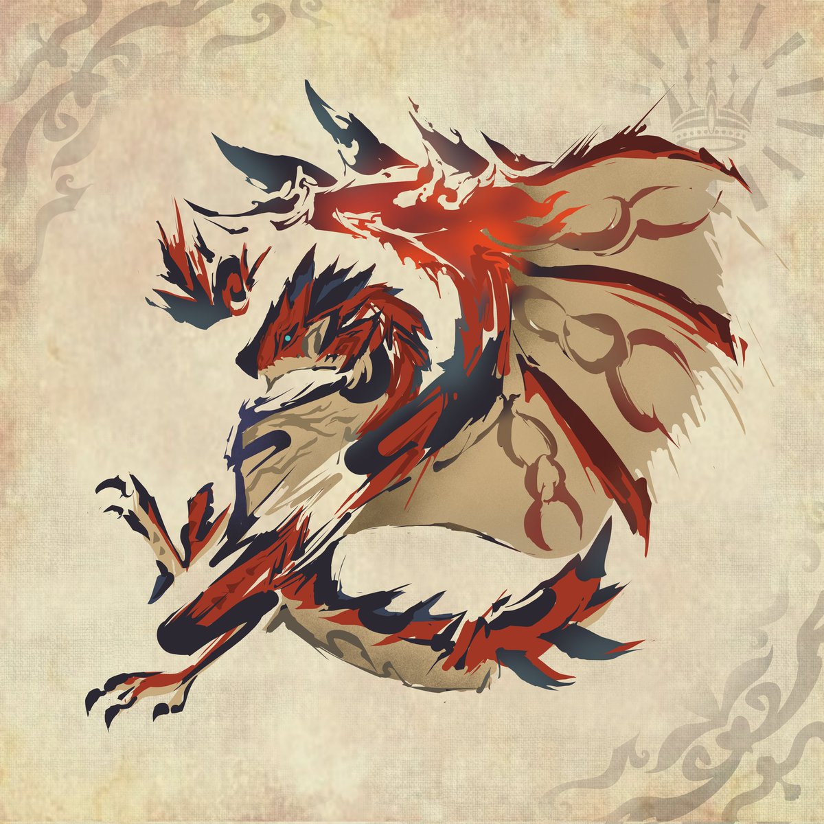 e_gvb6's tweet photo. #モンスターハンター
空の王者　火竜リオレウス https://t.co/Z2Uwqco26d