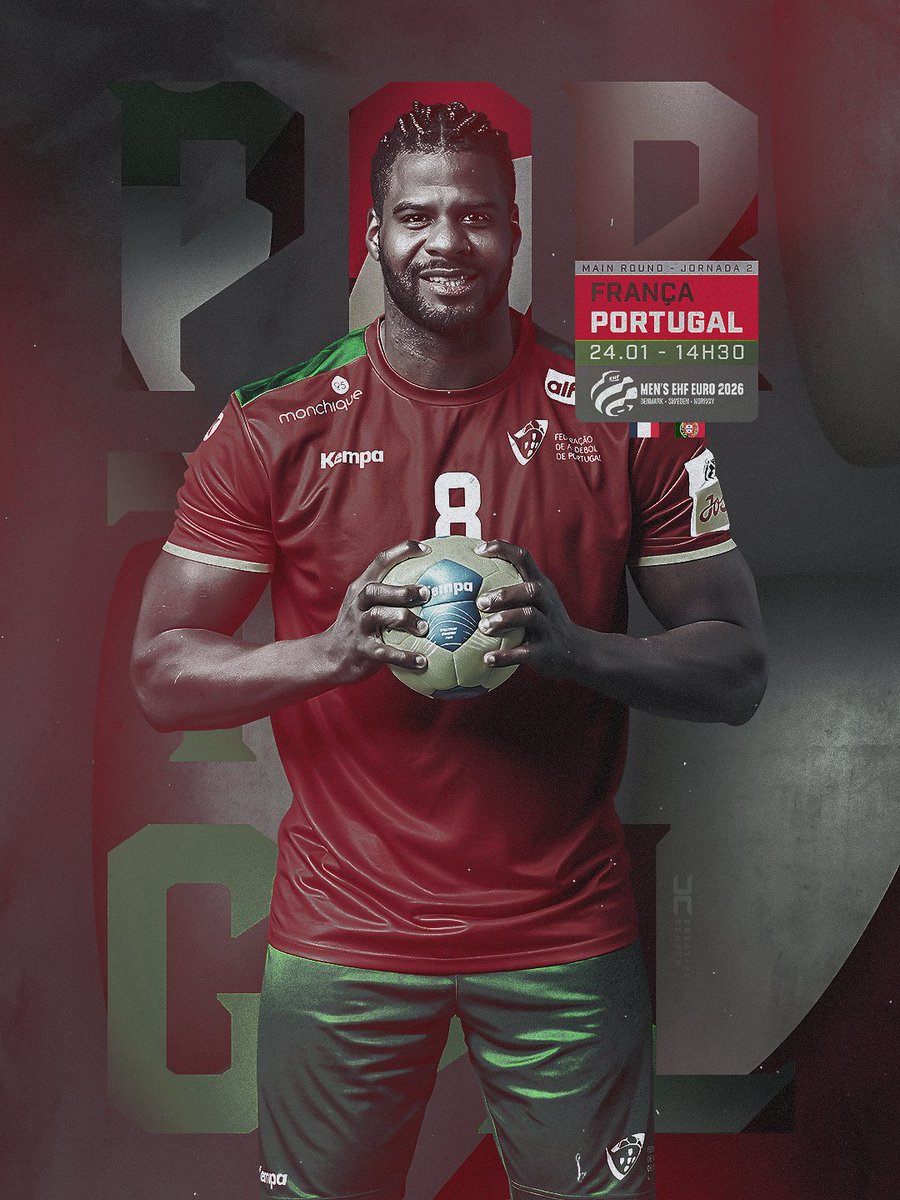 📆 24/01/2026
🏆 EHF Euro 2026 - Main Round - Jornada 2
⚽ 🇫🇷 🆚 🇵🇹
⏱ 14:30
📺RTP1

#VictorIturriza8 #Exterminator #NaçãoValente