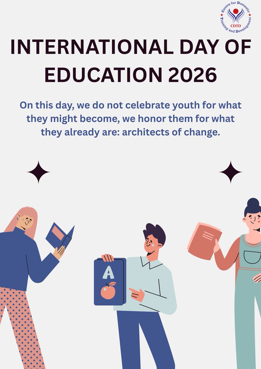 Education isn’t just a classroom. It’s freedom, safety, and power. 

This #InternationalDayOfEducation2026, we celebrate youth turning education into action, leading change, challenging norms, shaping societies.

At CDTD, through our pillars of ending child labour, promoting