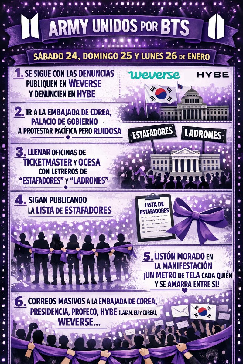 BeMine_BTS's tweet image. 👀 Army las denuncias deben de ser 10mil MÍNIMO ‼️

USEN LA PLANTILLA:
docs.google.com/document/d/1SS…

NO A LA REVENTA EN MÉXICO 
#NoALosRevendedores
#NoALaReventa 
#ARMYNoCompraReventa

Más ➕️ información ℹ️ 👇