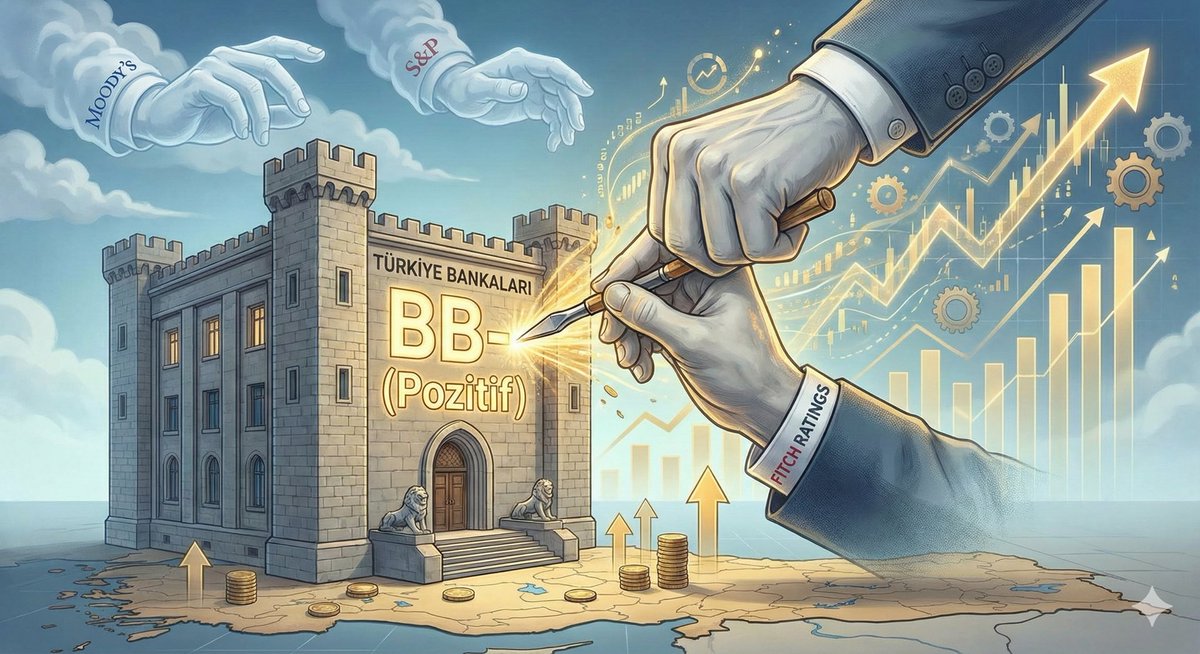 📢 SON DAKİKA: Fitch'ten Türkiye'ye "Yeşil Işık" Yaktı! 

Dostlar, dün gece uyurken finans dünyasında çok kritik bir gelişme oldu. Fitch Ratings, Türkiye'nin kredi notunu "BB-" olarak teyit etti AMA asıl bomba şu: Görünümü "Durağan"dan "POZİTİF"e yükseltti! 🚀
Moody's ise