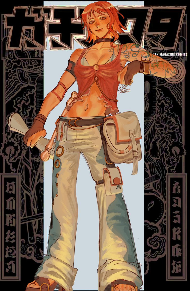 exhosionn's tweet image. nami is the cleaner’s cartographer (and navigator)!!
(op x gachiakuta au pt.2)
#gachiakuta #nami