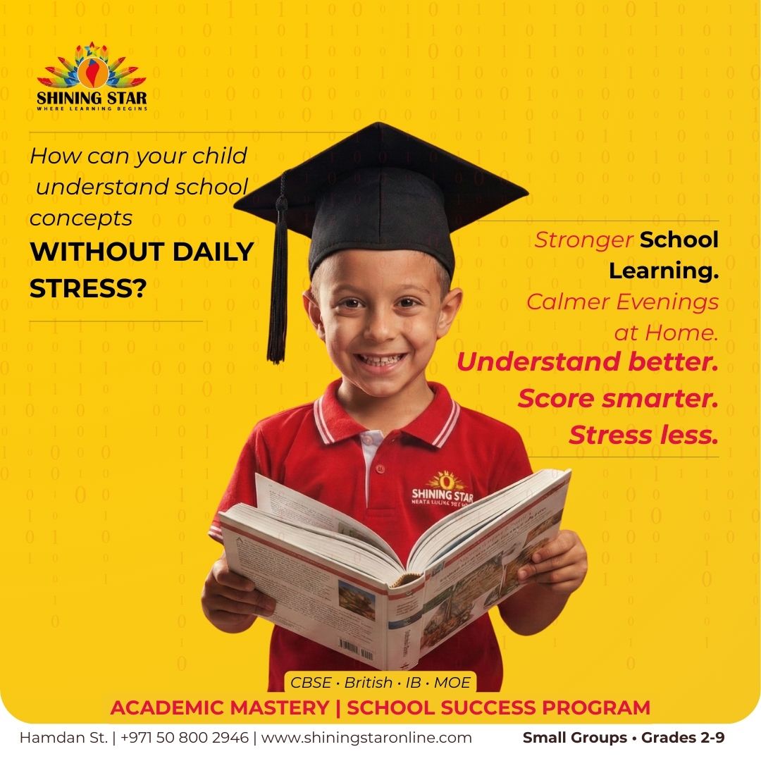 Shiningstaron's tweet photo. School stress isn’t a discipline problem.
It’s a concept clarity problem.

Academic Mastery | Grades 2–9
📍 Abu Dhabi

🌐 https://t.co/NKiNLQE0wl

#Education #Parenting #AcademicSupport https://t.co/1PKT71DkBW