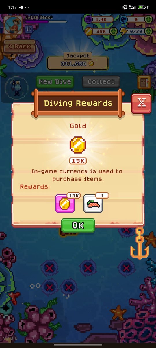 Today I spun the daily wheel and got 100 xFISH and dived and got 15k gold😁

<a href="/xderek/">Derek 🗺️</a> <a href="/FishingFrenzyCo/">Fishing Frenzy</a> <a href="/Ronin_Network/">Ronin</a>