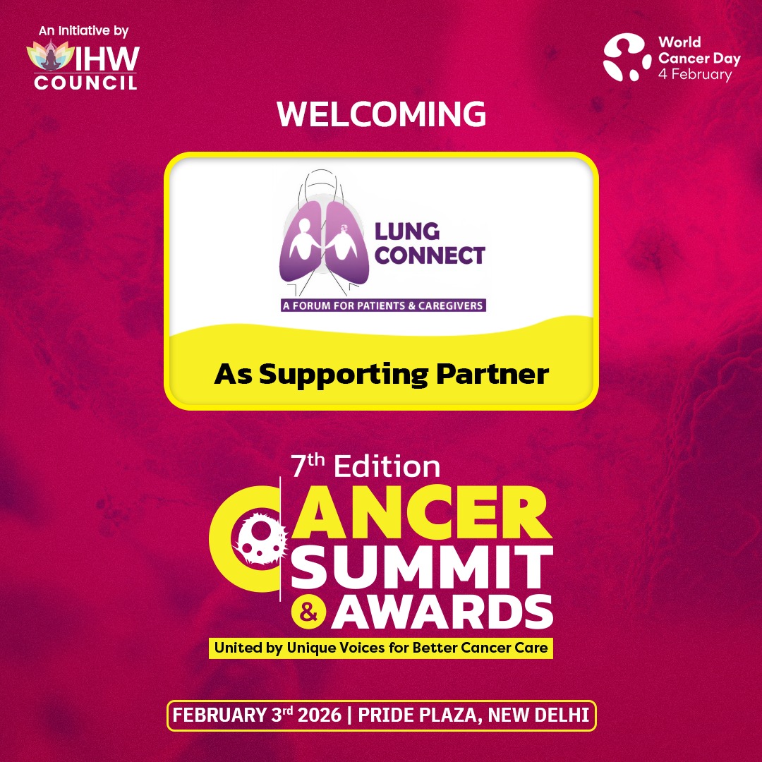 IHWCouncil's tweet photo. We are pleased to welcome @LungConnectIN Foundation as a Supporting Partner for the 7th Edition of the Cancer Summit & Awards 2026.
🗓️ 3rd Feb 2026
📍 Hotel Pride Plaza, New Delhi
🌐 Know More: https://t.co/fUYg5WqFqQ
#CancerSummit2026 #PalliativeCare #CancerAdvocacy https://t.co/RmXk5PZrTa