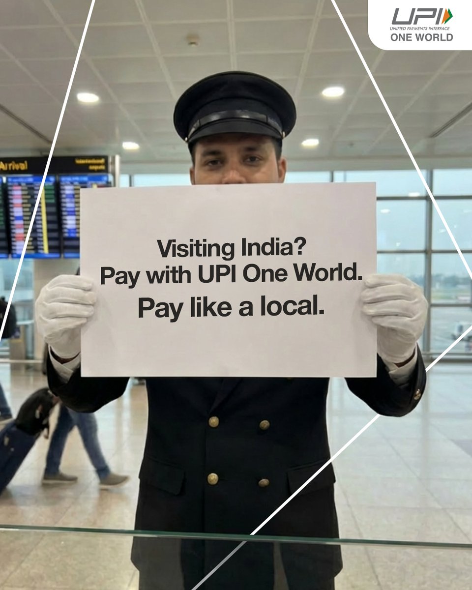 UPI_NPCI's tweet photo. UPI One World lets you pay for every adventure and everyday travel needs with a single scan.
#UPI #UPIOneWorld #GlobalPayments https://t.co/SnIelFV1dv