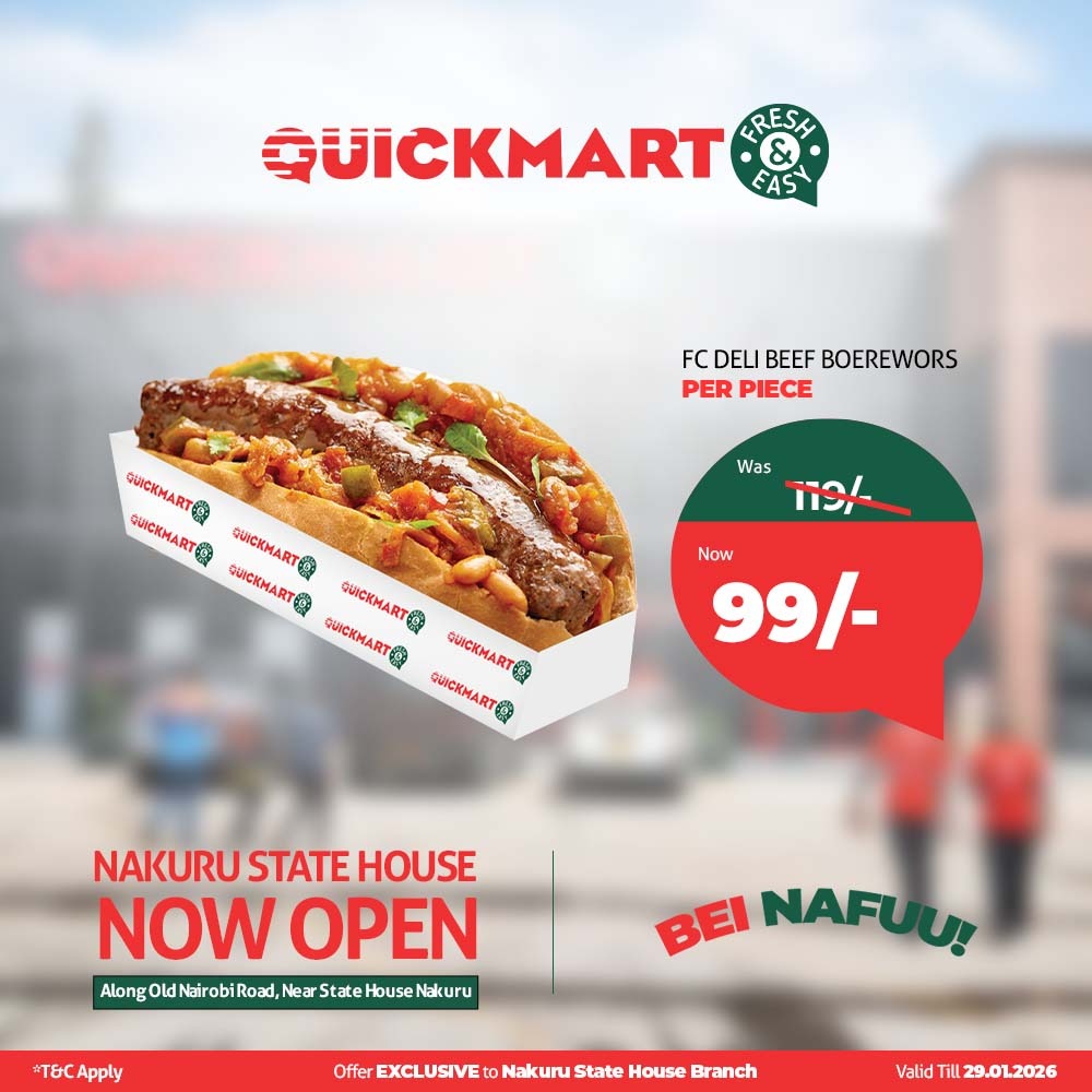 Smart shoppers know where to go. Quickmart Nakuru State House keeps essentials affordable and accessible. It’s a reliable stop for everyday living. #Quickmart65 #FreshAndEasy.