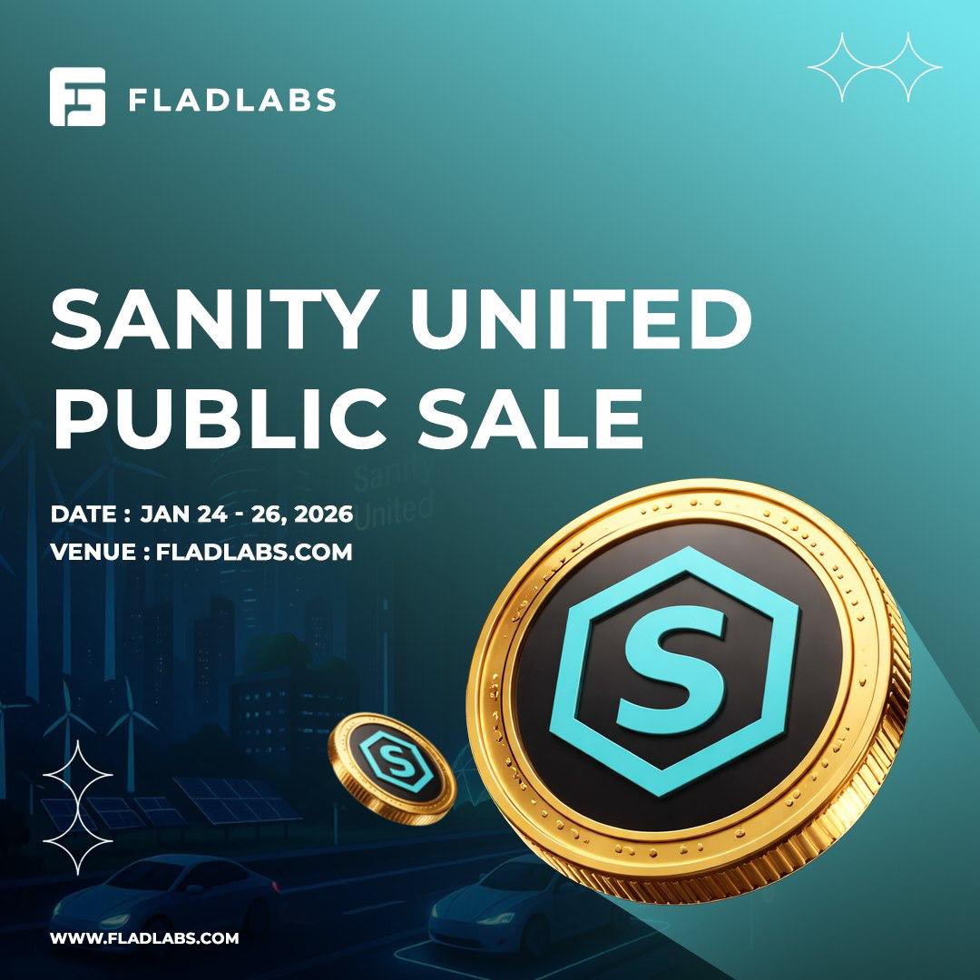 fladbase's tweet image. 🚀 Upcoming IDO Public Sale on FladLabs

Dont forget to join our IDO Public Sale Sanity United on Fladlabs today!

IDO Details :
🎯 Target Raise: $300,000
💰 Price: $0.04 / SUT
🗓 Schedule: Jan 24th – 26th, 2026

📌 Join us : fladlabs.com/projects/17645…