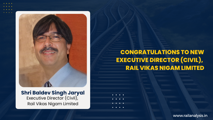 RailAnalysis's tweet image. #RVNL appoints Shri Baldev Singh Jaryal as Executive Director (Civil)

Read more: railanalysis.in/appointment/rv…

@RailVikas

#Appointment #RVNL #RailVikasNigamLimited #Leadership #Infrastructure #Construction #RailAnalysis