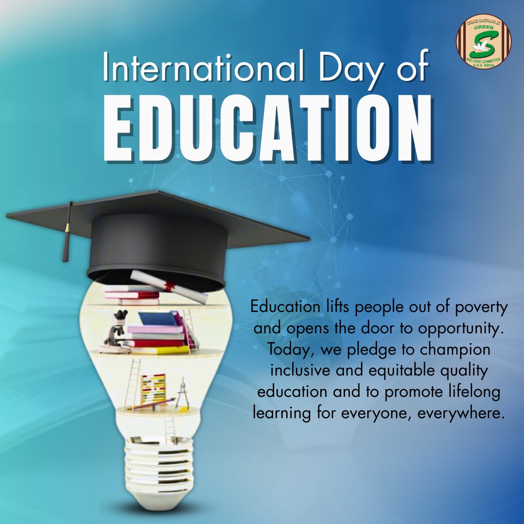 GreenSwelfares's tweet photo. Learning should never be limited by status, gender, age, or background. Only by igniting the flame of knowledge in every heart can we truly grow as individuals and society.
This #InternationalEducationDay, let us advocate for equitable education for all. https://t.co/piPsJ6t9YR