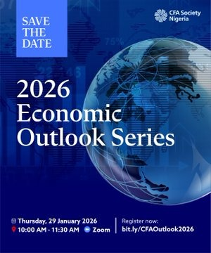 <a href="/wef/">World Economic Forum</a> <a href="/IMFNews/">IMF</a> <a href="/LCFE_NG/">Lagos Commodities and Futures Exchange</a> <a href="/DMONigeria/">DMO Nigeria</a> <a href="/ecopoliticsNG/">Impact Research</a> <a href="/FinMinNigeria/">Federal Ministry of Finance</a> <a href="/NGRPresident/">Presidency Nigeria</a> <a href="/cenbank/">Central Bank of Nigeria</a> <a href="/ngxgrp/">Nigerian Exchange Group</a> <a href="/NASDNG/">NASD OTC Exchange</a> <a href="/NBS_Nigeria/">NBS Nigeria</a> <a href="/DAWNCommission/">DAWN Commission</a> <a href="/BAAConsult/">B. Adedipe Associates Limited</a> The <a href="/CFAinstitute/">CFA Institute</a> Nigeria presents the 2026 Economic Outlook Series.

Date:   Thursday, 29th January 2026
Time:   10 am

proshare.co/articles/cfa-s…