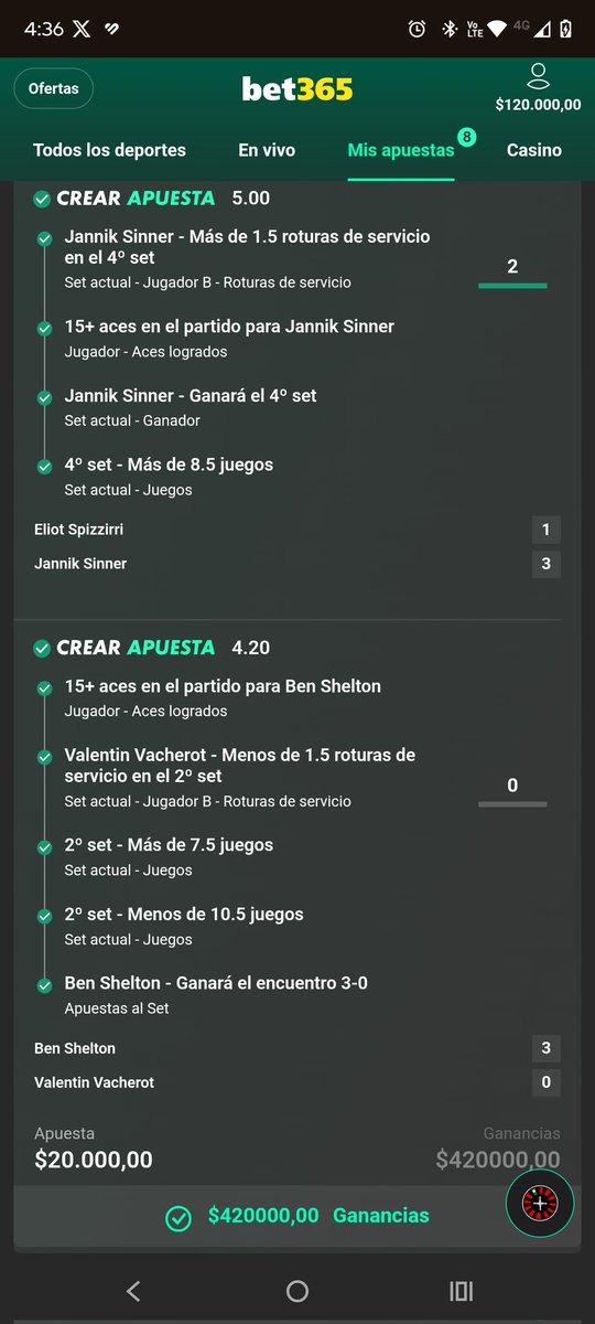 Un poquito de tenis sabía , sepan disculpar jaja 

Pd: Australian Open el mejor torneo 
(Estás son las últimas bien ganadas pero hay desde el inicio del torneo)