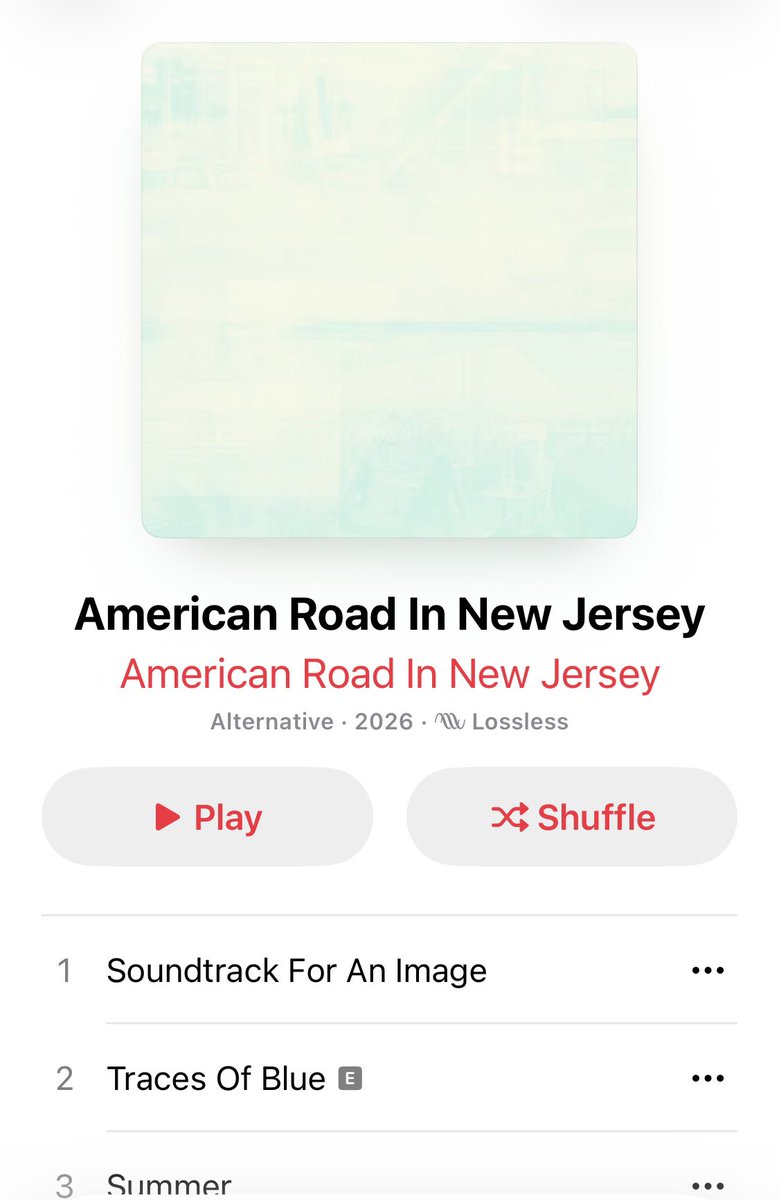 9tkstroke's tweet image. Roy BlairとJames Ivyという最高の盟友同士で組んだプロジェクト、American Road In New Jerseyによるデビュー作が到着
淡く儚げなムードがアルバム全体に漂っており、Royの甘美な歌声とJames Ivyのクールでエモーショナルな歌声が交錯する、2020年代のベッドルーム・ポップの夢が詰まった傑作。