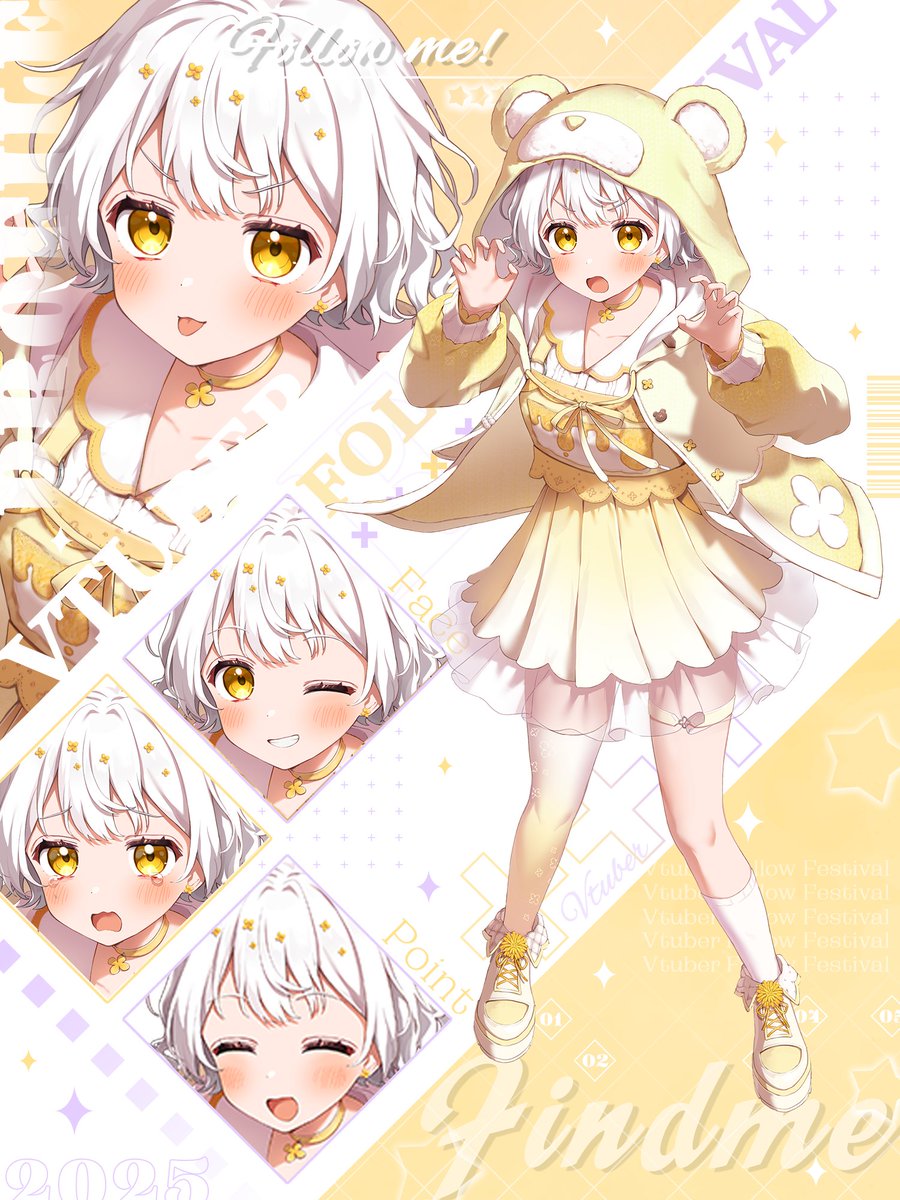 🌼新衣装公開🌼 がおー！ くまぽぽちゃんだよ🐻🌼 illustrator: 錆多は