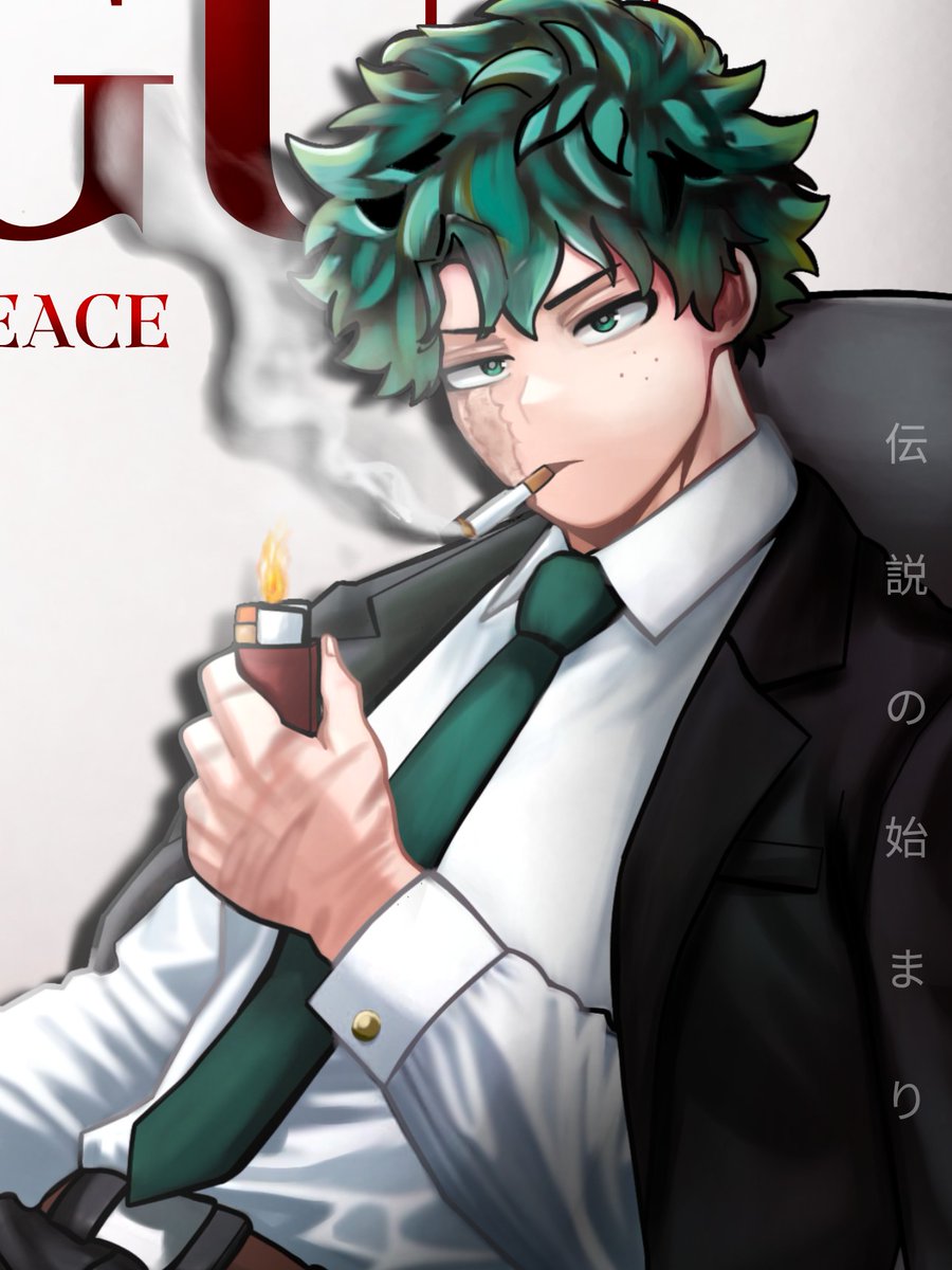 izuku smokes cigarettes fanfiction deku fanart