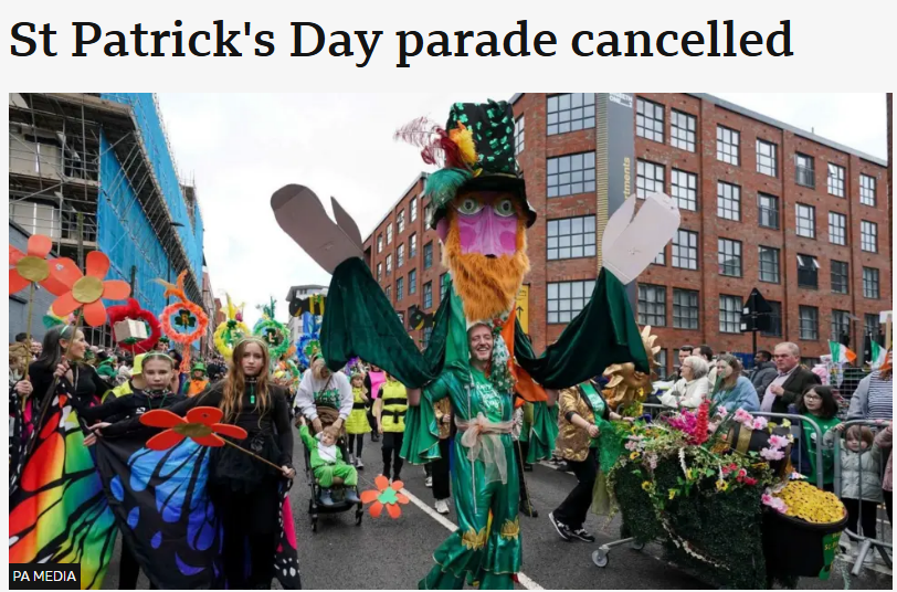 BasilTheGreat's tweet image. 🚨BIRMINGHAM ST PATRICKS DAY PARADE CANCELLED AGAIN

The reason given is 'Security and Safety'

Basically the Police have said they can't protect it from Muslims

Let's just be honest

There's one group in this country who threaten everyone