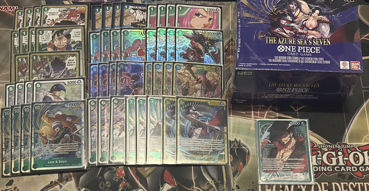 Locals
Mihawk

R1 BP Luffy ⭕️
R2 RB Sabo ⭕️
R3 G Bonney ⭕️
R4 U Jinbe ⭕️
R5 Y Kid ⭕️