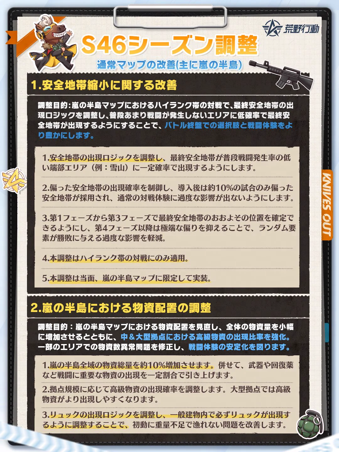 荒野行動-『KNIVES OUT』公式 on X: 
