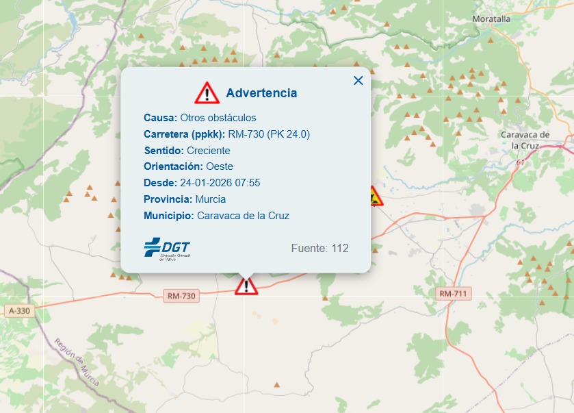 📢 Precaución en los desplazamientos por las pedanias altas de #CaravacadelaCruz.
❄️ Placas de hielo en la calzada. Mantenimiento de carreteras trabajando.