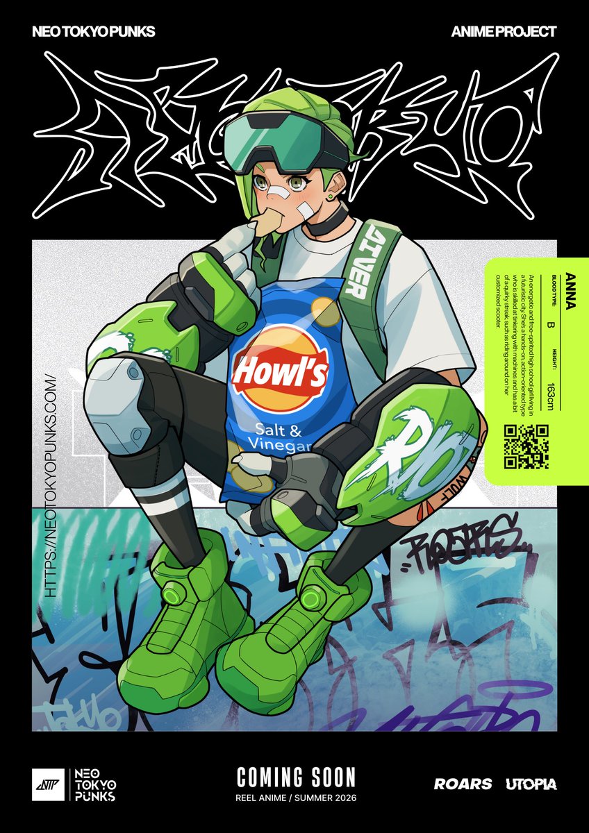『NEO TOKYO PUNKS』

近未来の東京が舞台の、サイバーパンクな縦型ショートアニメを制作しています🎬

アニメは縦型ショートドラマの配信アプリにて配信予定（非独占で複数プラットフォームと掲載交渉中）

アニメは2026年夏〜秋頃に完成予定！

縦型ショートアニメに興味がある方
アニメファンの皆様