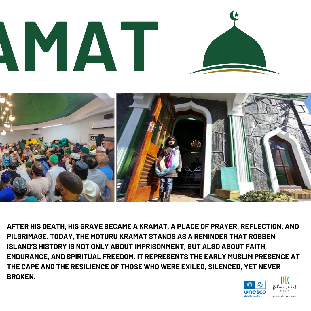 robben_island's tweet photo. For over 40 years, Muslims have gathered annually at the Moturu Kramat on Robben Island to honour Sayed Abdurahman Motura. 

A powerful moment of prayer, reflection, and spiritual heritage on an island rich with history. 
#RobbenIsland #MoturuKramat https://t.co/ofkmy6AOmW
