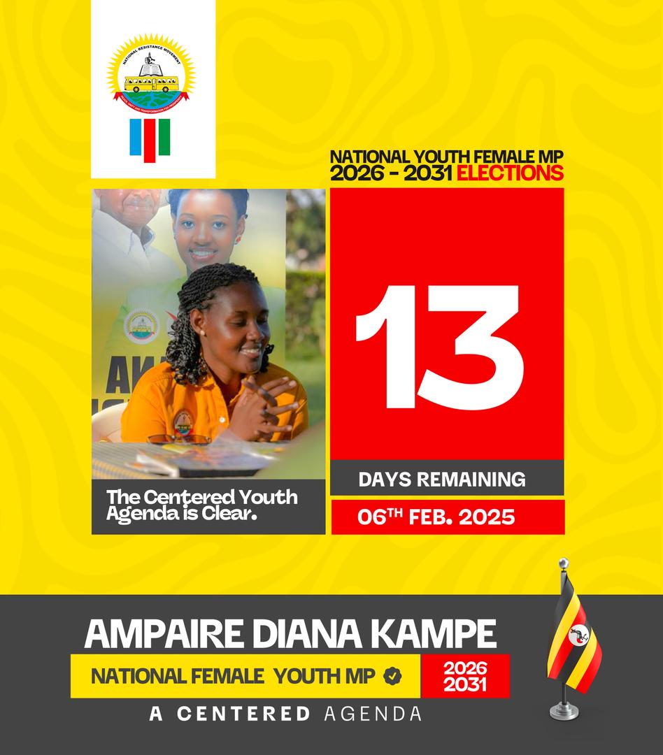 It will not be natural for us to forget the Centred Agenda !
Dear fellow delegates we are now blessed with 13 DAYS to Vote <a href="/AmpaireDiana/">Ampaire Diana Kampe</a> for National Female Youth MP 2026-2031 
The ball now Centres on us !
#Diana4NFYMP2026 
#AcenteredAgenda