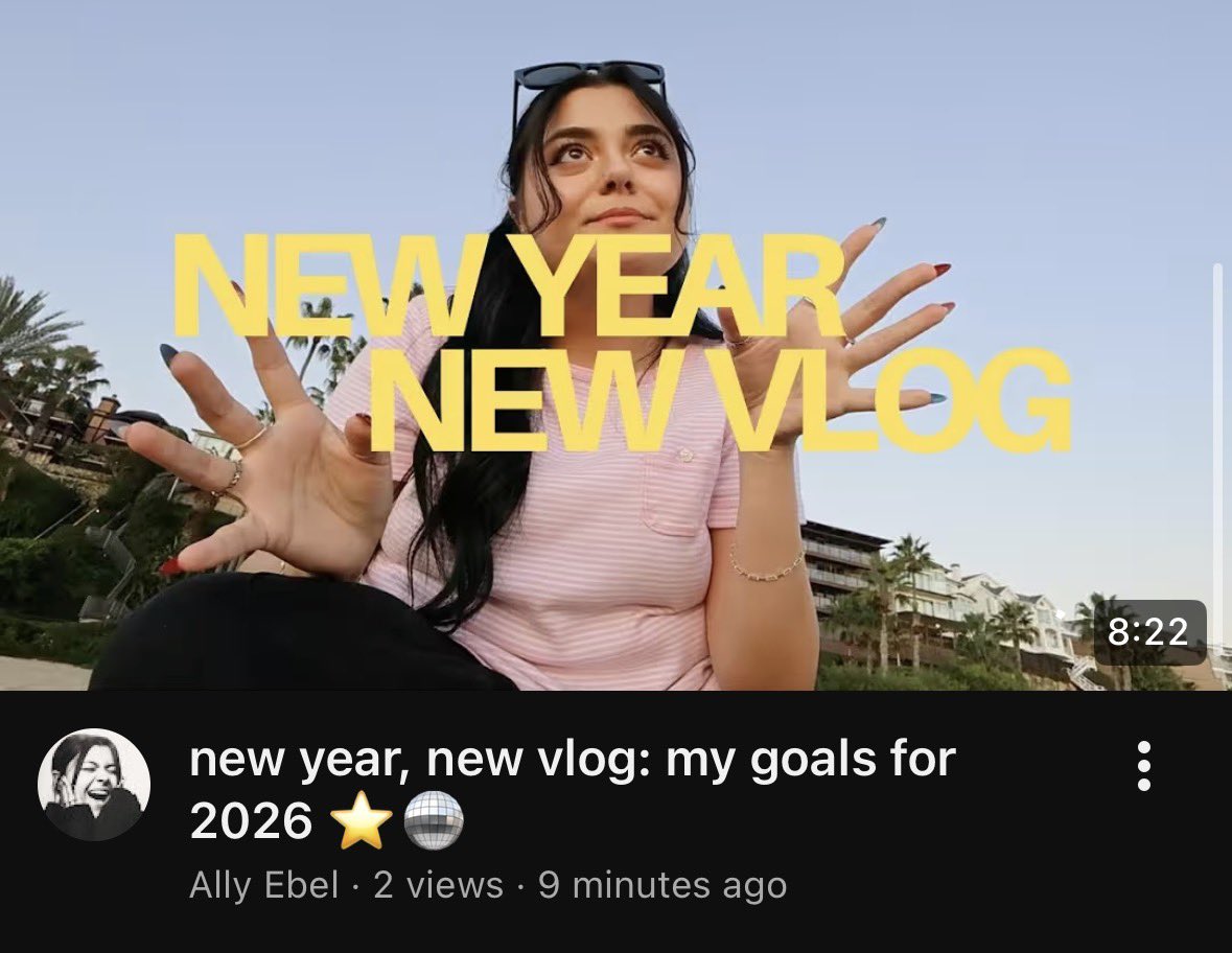 new year, new vlog: my goals for 2026 ⭐️

youtu.be/FzutwGNWn2Y?si…