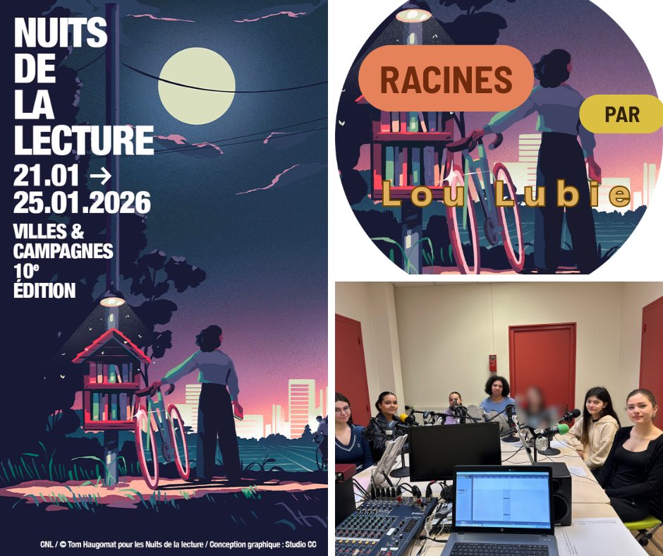 #Nuitsdelalecture 2026 - 24 janvier 2026 - Philomène, Camille, Nadia, Éléana, Mathilda, Ana bella, Élia vous parlent de l'Album Racines de Lou Lubie aux éditions Delcourt.
🎧 podeduc.apps.education.fr/video/122398-2…
