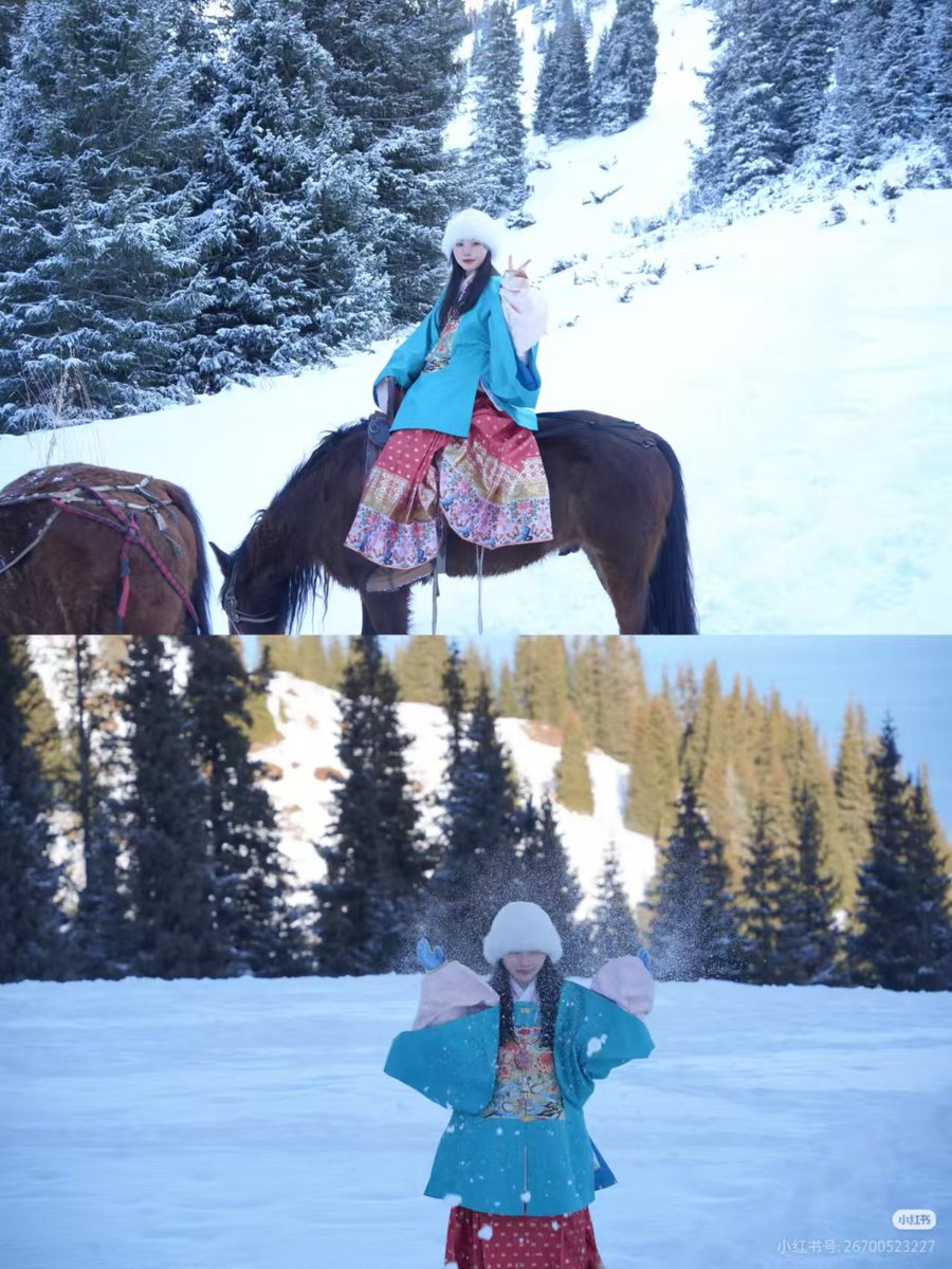 AmazingHanfu's tweet image. #Sayram Lake is located in the Tianshan Mountains of #Xinjiang and is known as “the last tear of the #Atlantic Ocean.” It is an important natural landmark along the #Silk Road.(via.ziiyi)
Hanfu: Ming Dynasty style open-front coat, Mamianqun