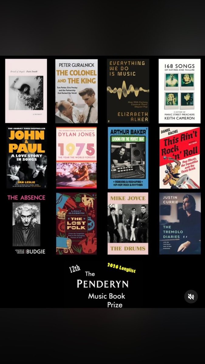 Congratulations to all the authors &amp; publishers on the long list for this year’s #PenderynMusicBookPrize. What an honour to have featured a number at last year’s Louder Than Words Festival. We have our favourites, which are yours? 👏👏x