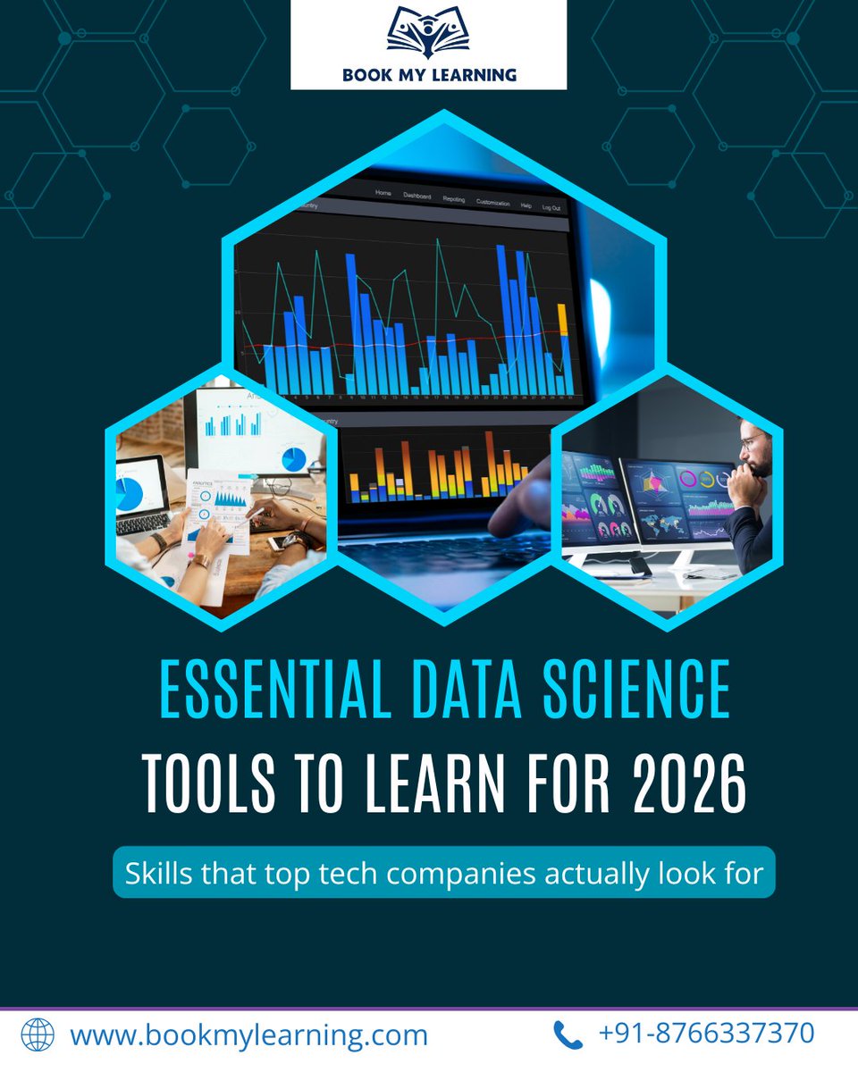 BookMyLearning_'s tweet photo. 📊 essential data science tools for 2026 🚀
learn the skills top tech companies actually look for
start your journey with bookmylearning 💙

#bookmylearning #datascience #datasciencetools #techskills #careerintech #dataanalytics #machinelearning #ai #futuretech #upskill https://t.co/EDbdtEkX6a